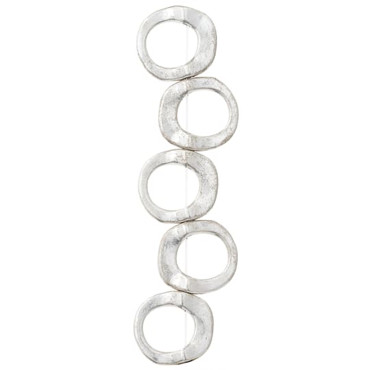 Silver Metal Loop Frame Beads, 16mm by Bead Landing&#x2122;